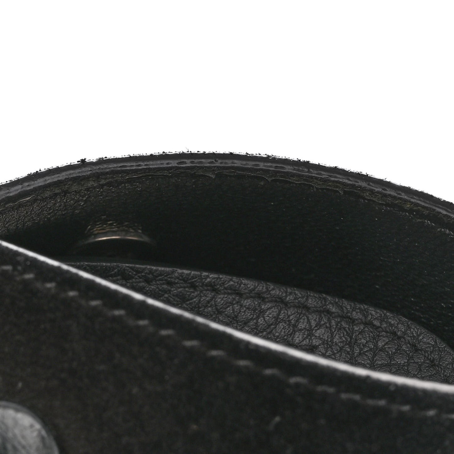Drummed Calfskin Suede Small Trapeze Black