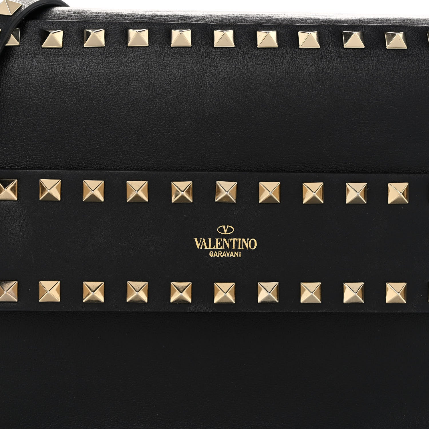 Valentino Garavani Vitello Rockstud Side Slip Crossbody Black 7 of 9