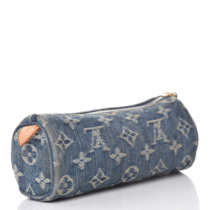 Louis Vuitton Denim Speedy GM Pochette Case 3 of 12