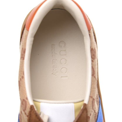 Gucci GG Monogram Suede Web Mens G74 Sneakers 9.5 Beige Ruggine Cuir 6 of 10