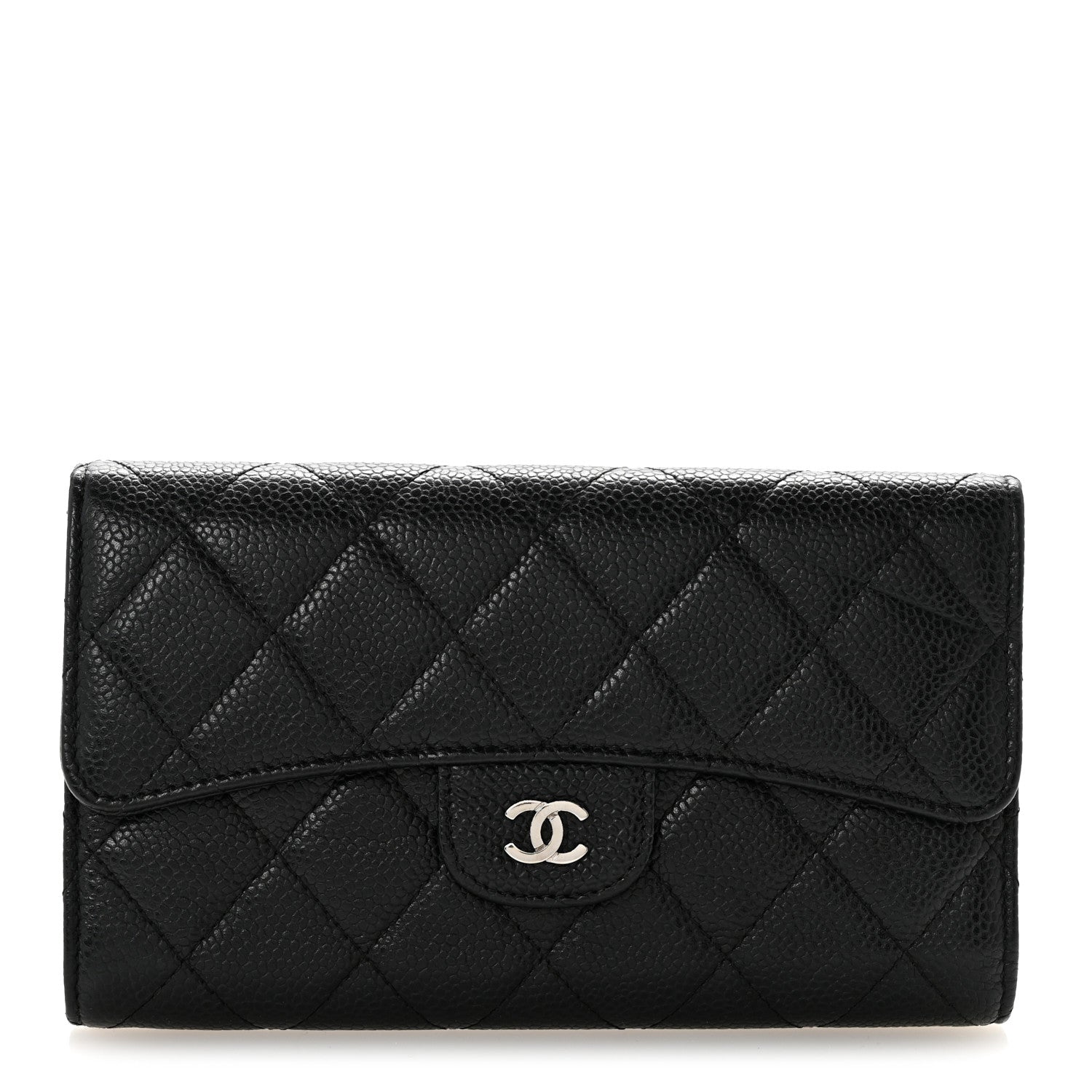 Chanel Caviar Quilted Large Flap Wallet Black 1 of 10