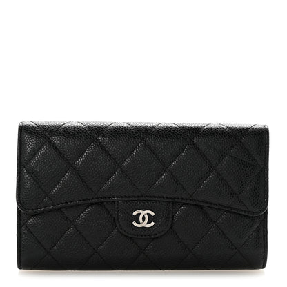 Chanel Caviar Quilted Large Flap Wallet Black 1 of 10