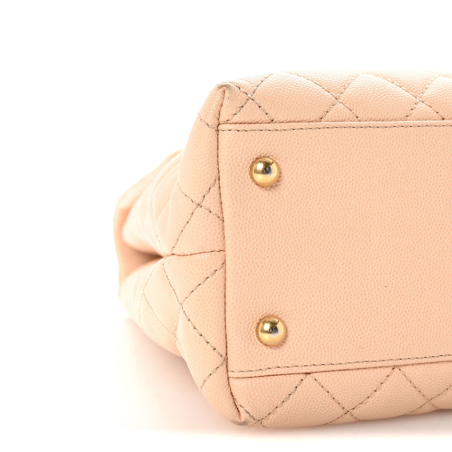 Chanel Caviar Quilted Large Coco Handle Flap Beige 9 of 10