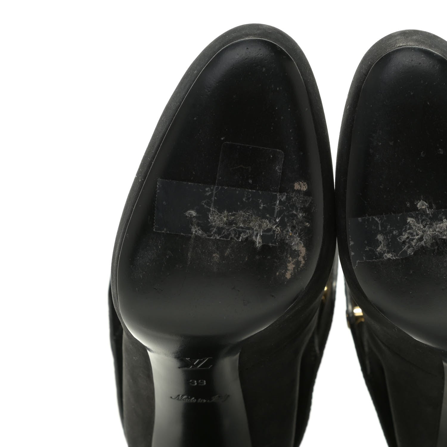 Louis Vuitton Suede Lace Up Ankle Boots 39 Black 7 of 14