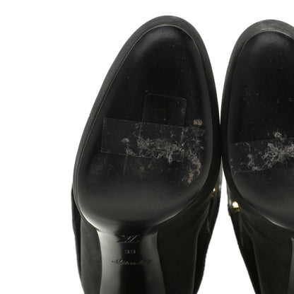 Louis Vuitton Suede Lace Up Ankle Boots 39 Black 7 of 14