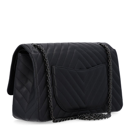 Chanel Sheepskin Chevron Quilted 2.55 Reissue 226 Flap So Black 2 of 10