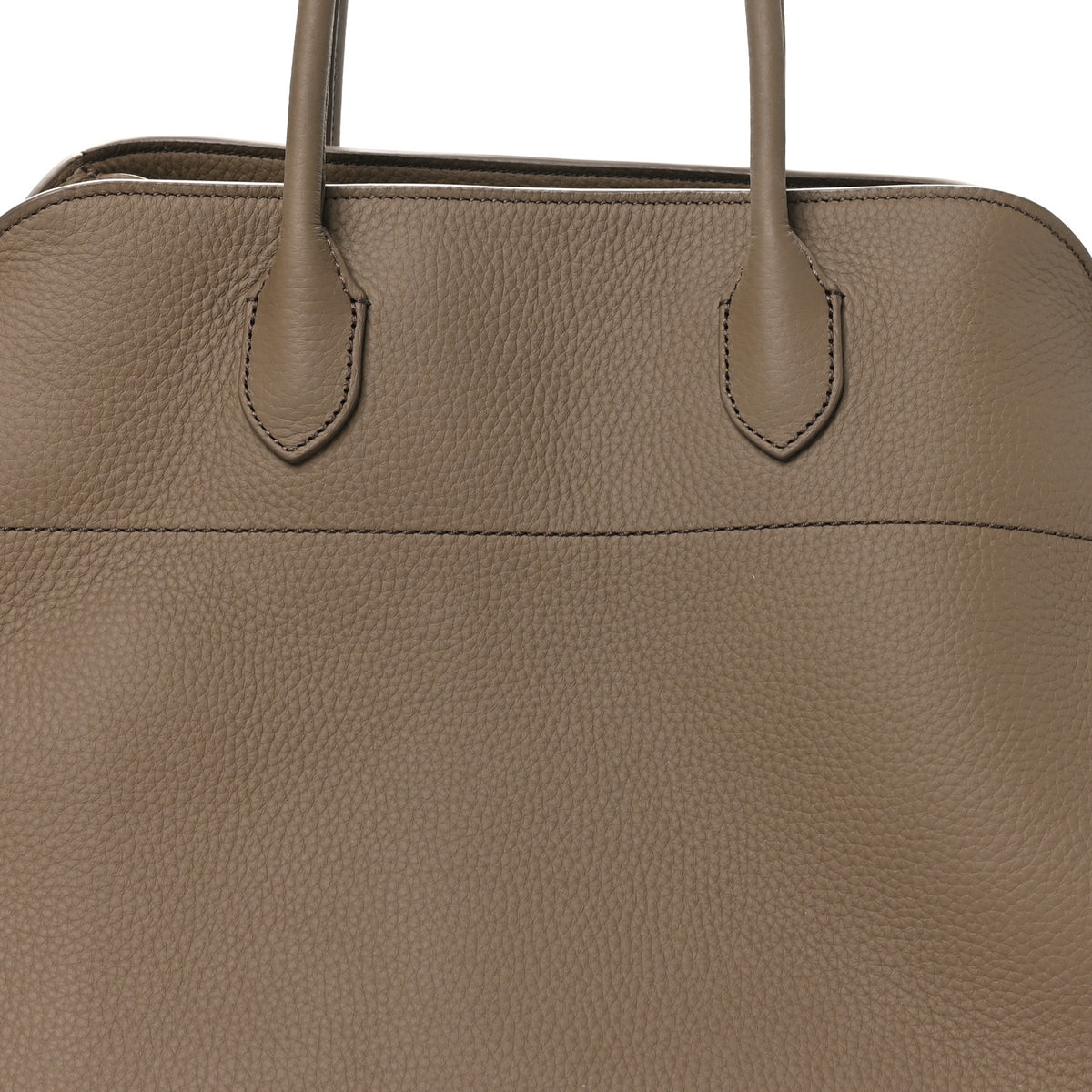 The Row Matte Grained Calfskin Soft Margaux 15 Dark Taupe 7 of 9