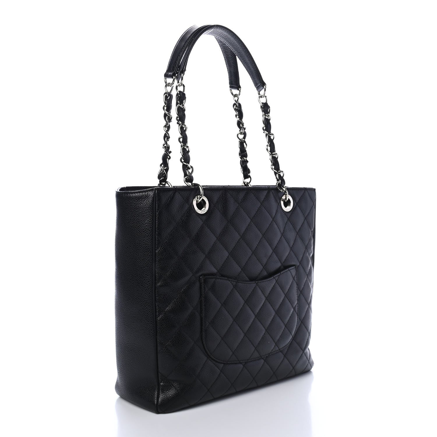 Chanel Caviar Quilted Vertical Grand Shopping Tote GST Black 2 of 4