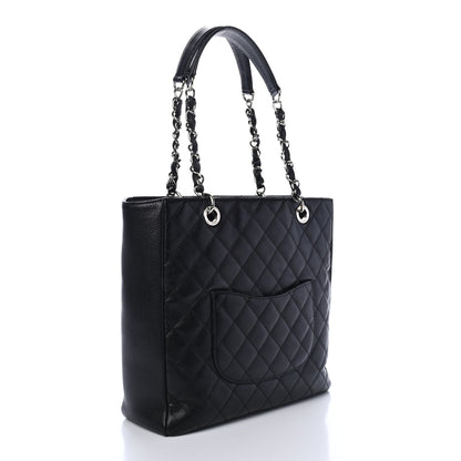 Chanel Caviar Quilted Vertical Grand Shopping Tote GST Black 2 of 4