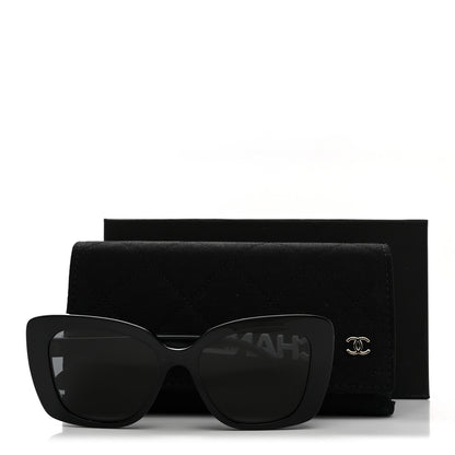 Chanel Acetate Strass Square Sunglasses 5422-B-A Black White 7 of 7