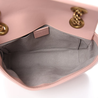 Gucci Calfskin Matelasse Mini GG Marmont Shoulder Bag Perfect Pink 4 of 9