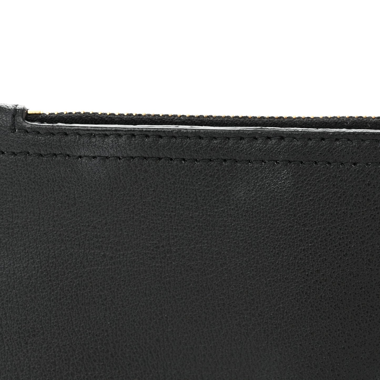 Calfskin North-South Shopping Tote Pouch Black