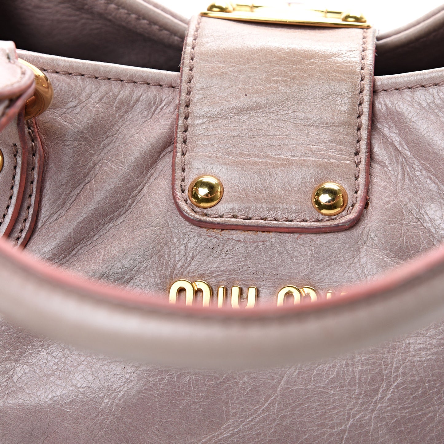 Vitello Lux Mini Bow Bag Mughetto