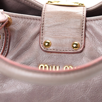 Miu Miu Vitello Lux Mini Bow Bag Mughetto 18 of 18