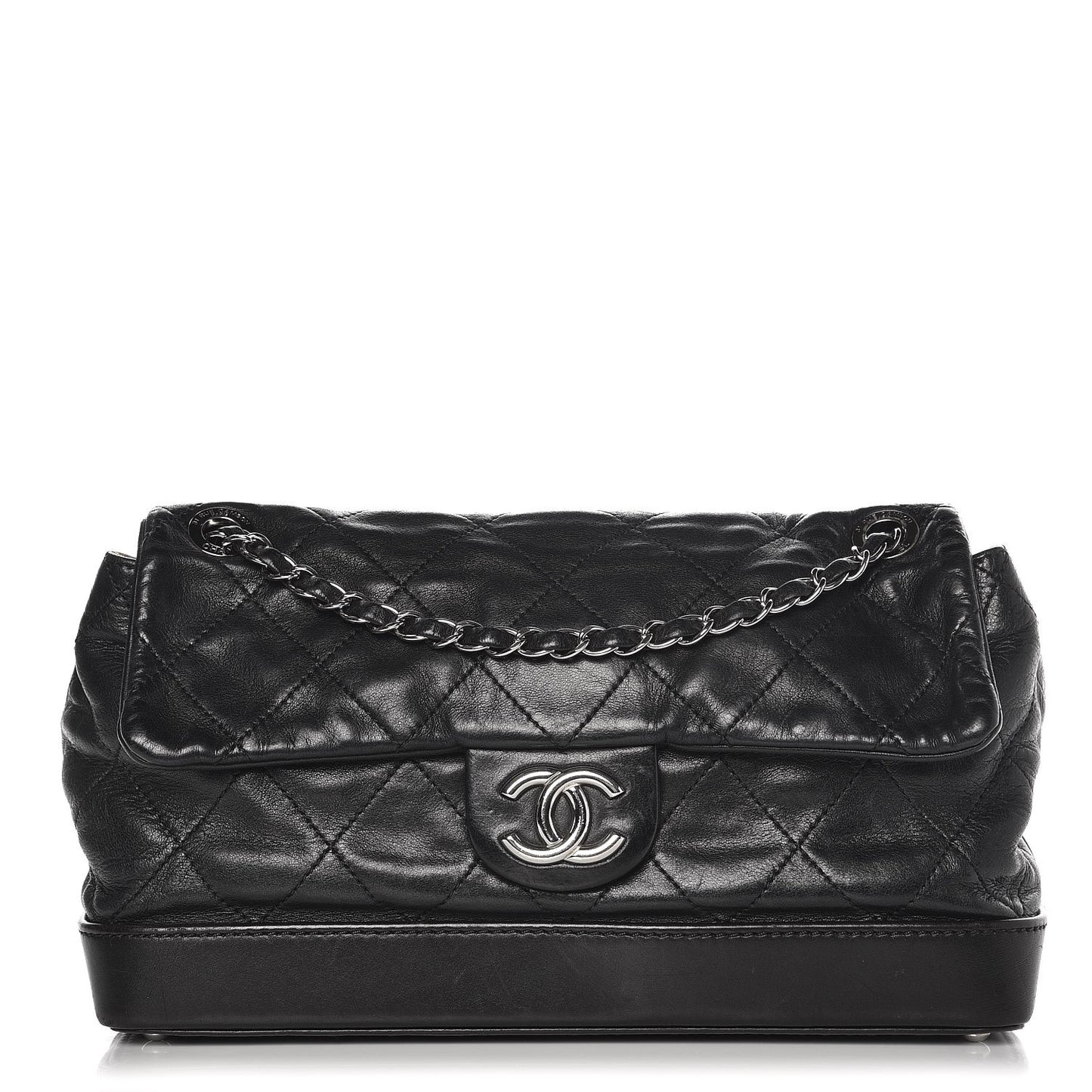 Calfskin Quilted VIP Flap Black