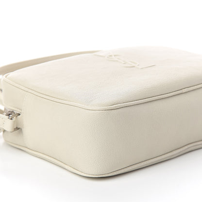 Saint Laurent Lambskin Monogram Small Lou Camera Bag White 7 of 8