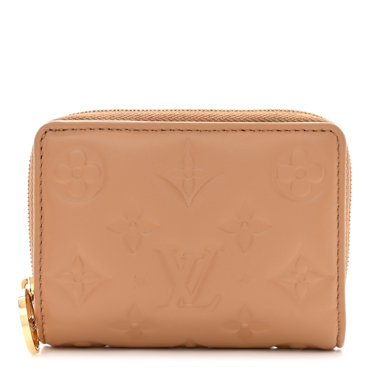 Louis Vuitton Lambskin Embossed Monogram Lou Coussin Wallet Camel 1 of 11