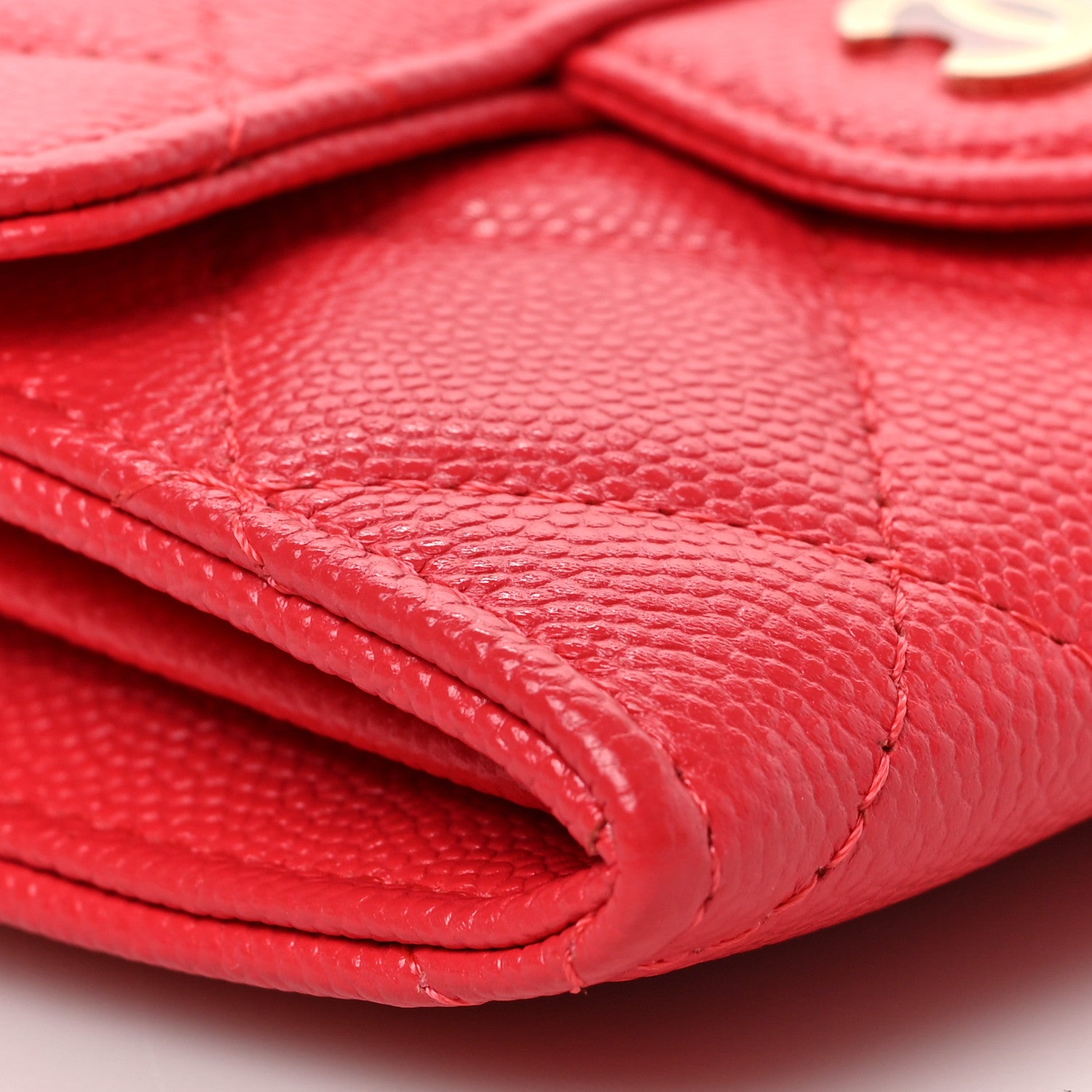 Chanel Caviar Quilted Flap Card Holder On Chain Dark Pink 7 of 8