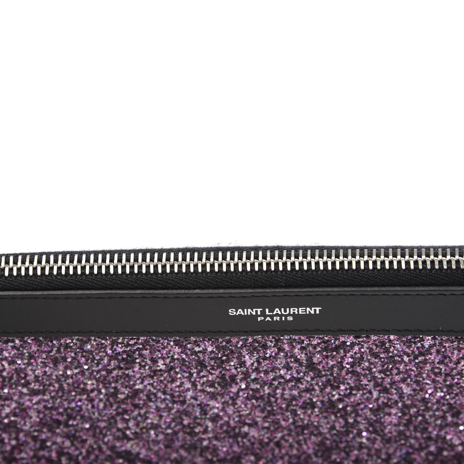 Saint Laurent Calfskin Glitter Zipped Tablet Holder Purple 8 of 8