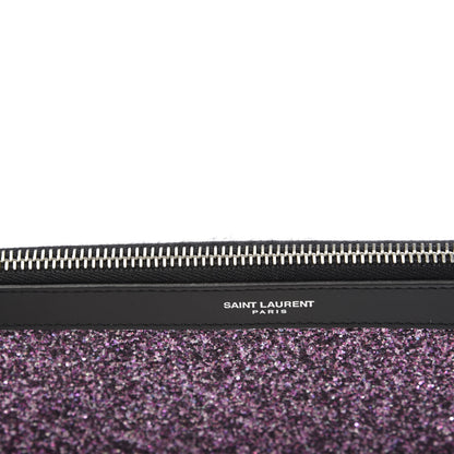 Saint Laurent Calfskin Glitter Zipped Tablet Holder Purple 8 of 8