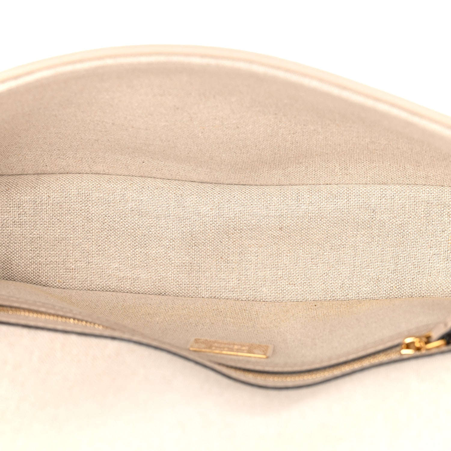Fendi Canvas Vitello King FF Embroidered Baguette Grezzo White Nuvola 5 of 9
