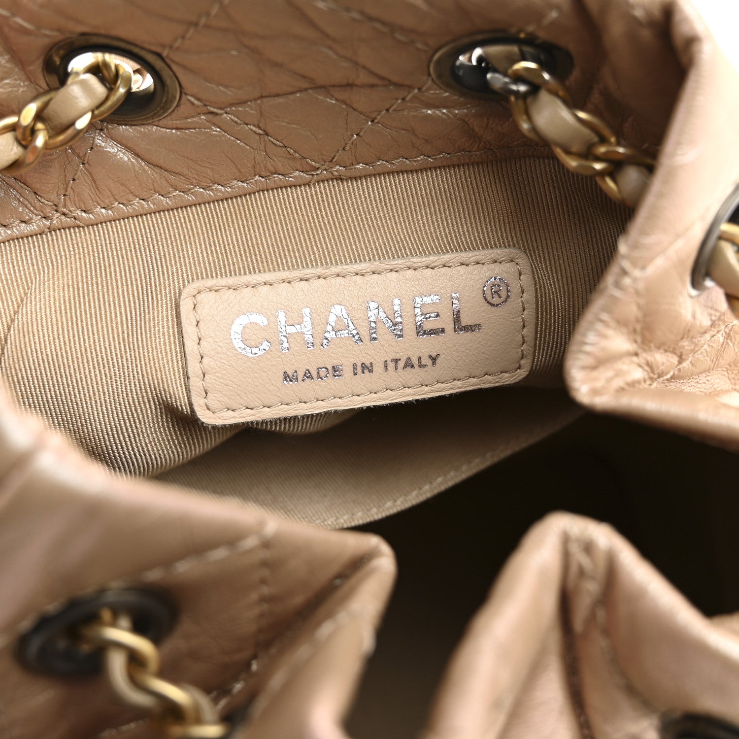 Chanel Iridescent Lambskin Calfskin Small Quilted Gabrielle Backpack Light Pink 6 of 10