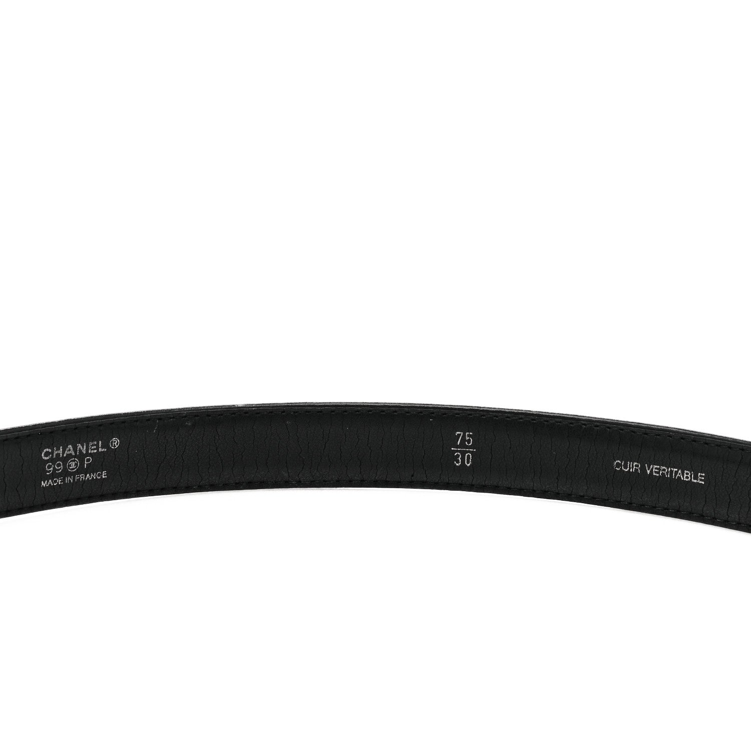 Chanel Calfskin Flap Bag Belt 75 30 Black 4 of 6