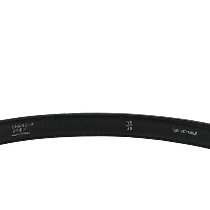 Chanel Calfskin Flap Bag Belt 75 30 Black 4 of 6