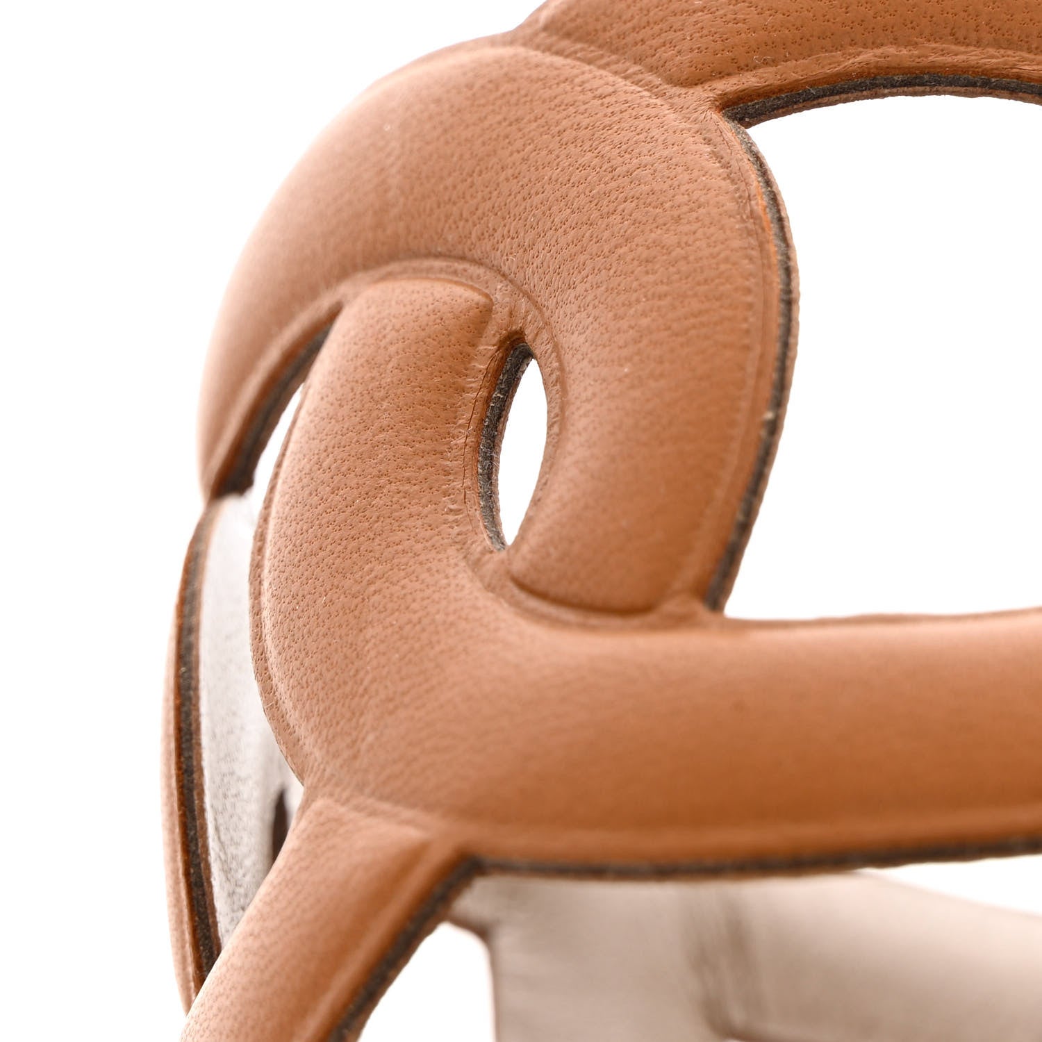 Hermes Nappa Bikini Sandals 37 Gold 9 of 10
