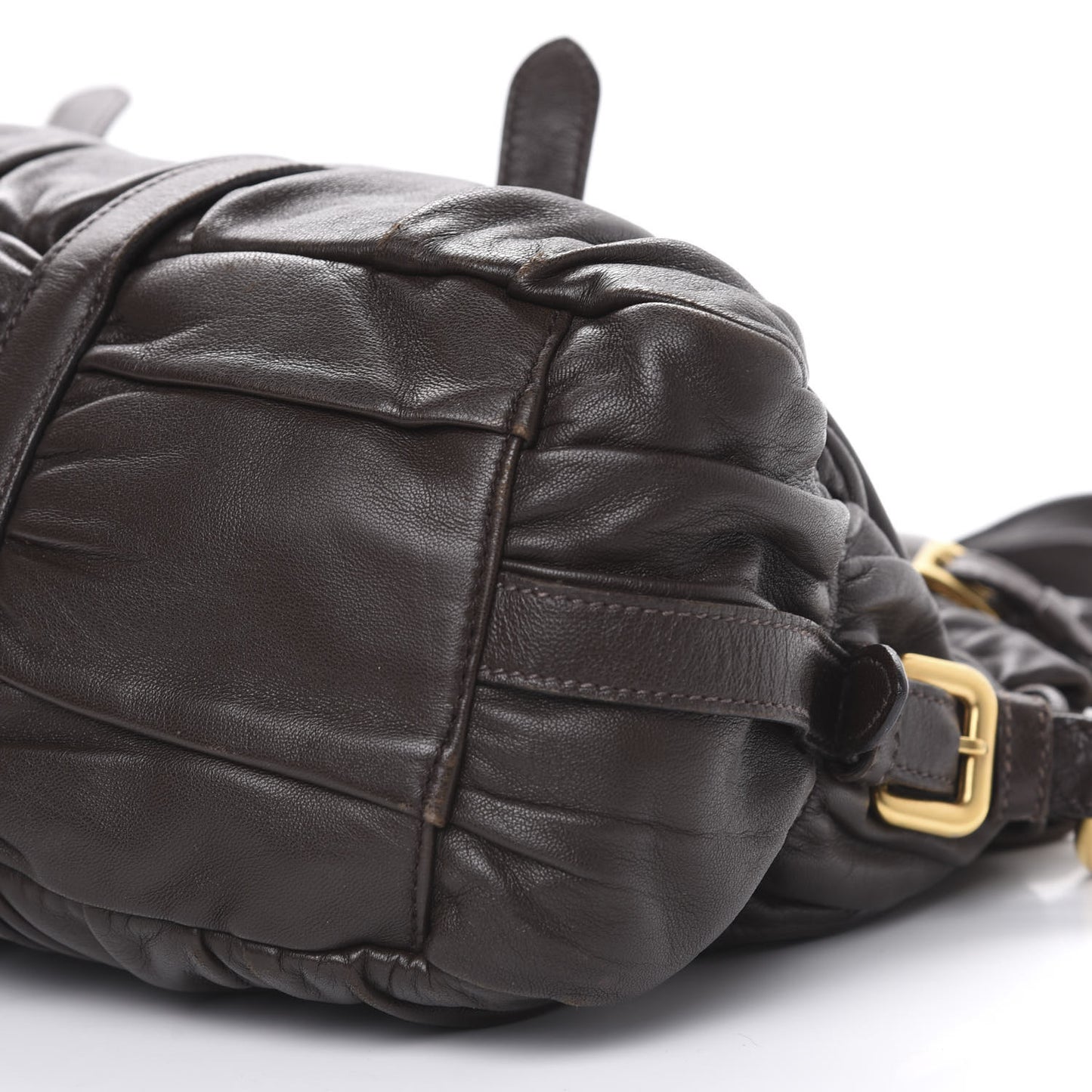 Nappa Gaufre Shopping Satchel Brown