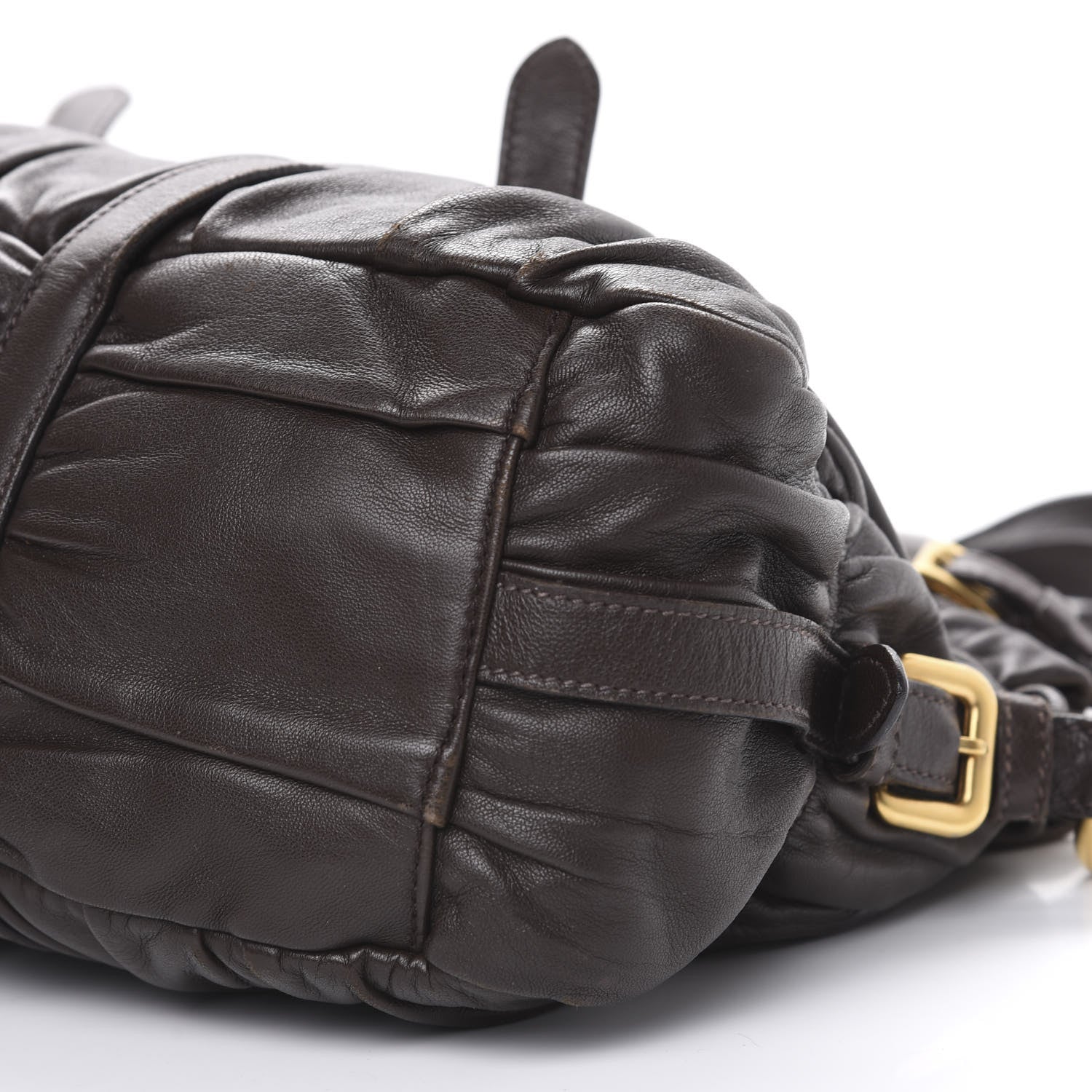 Prada Nappa Gaufre Shopping Satchel Brown 10 of 14