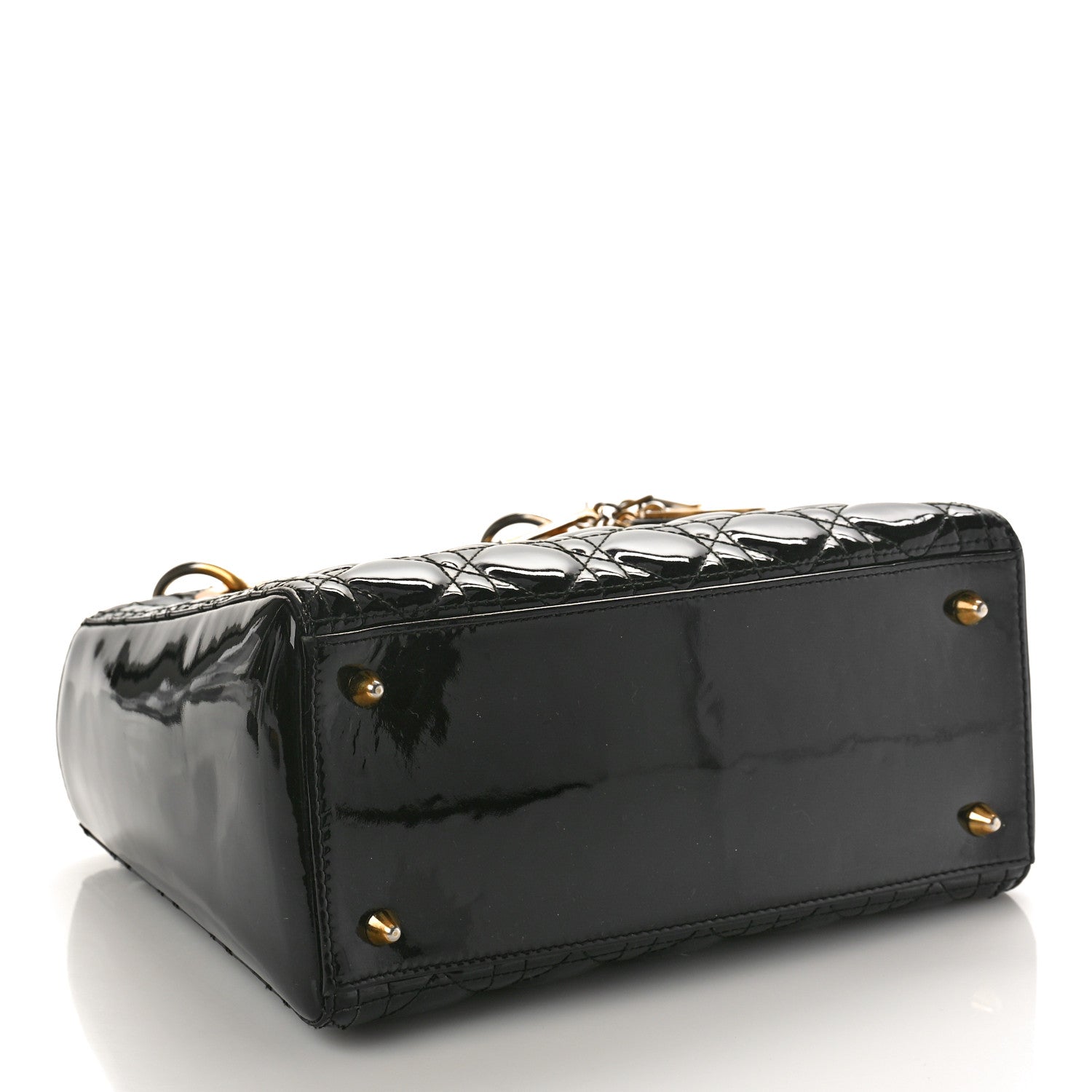 Christian Dior Patent Cannage Medium Lady Dior Black 4 of 8