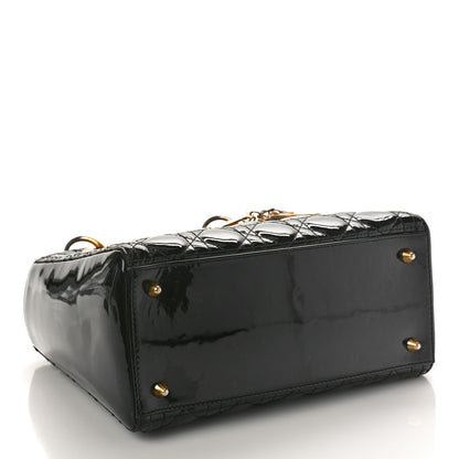 Christian Dior Patent Cannage Medium Lady Dior Black 4 of 8