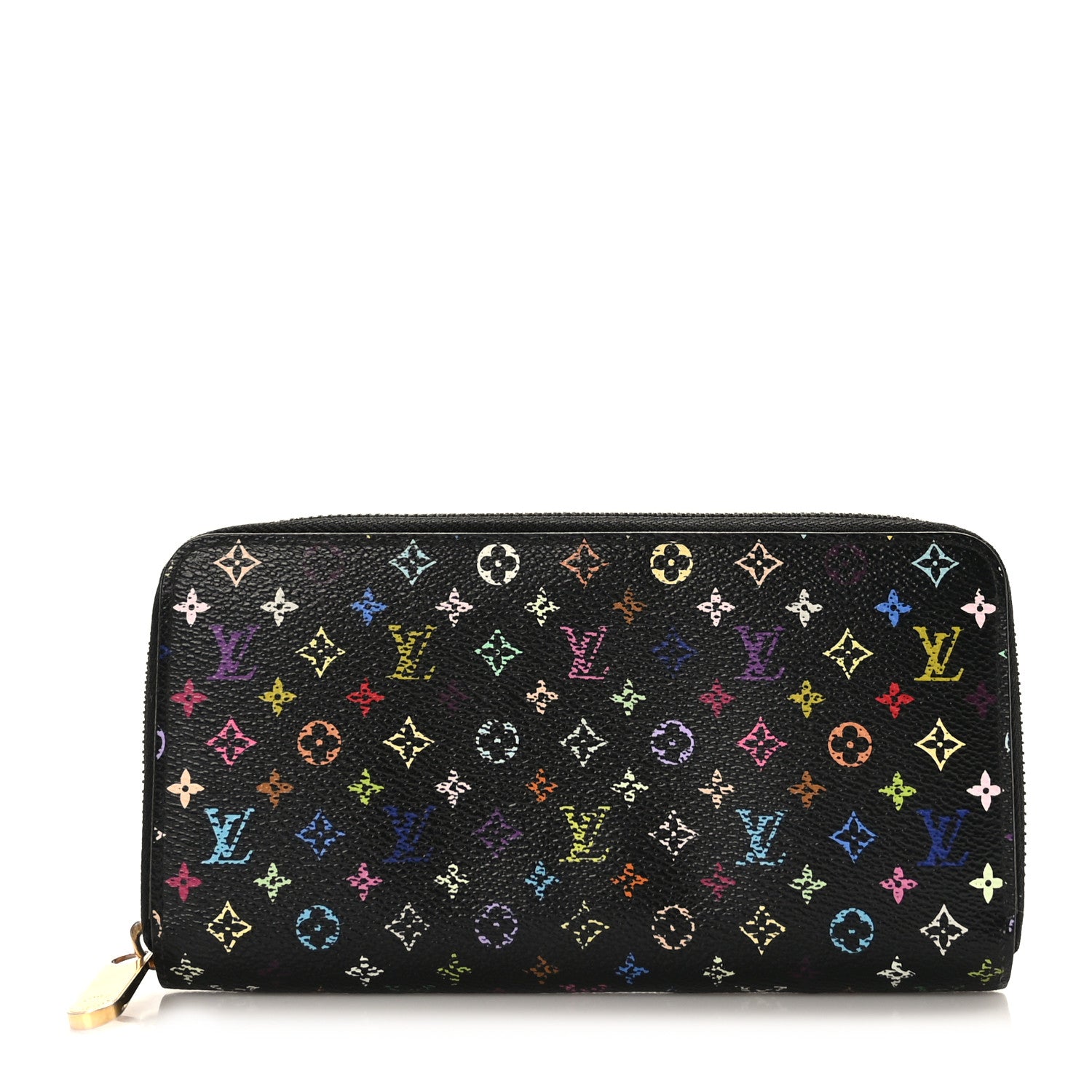 Louis Vuitton Monogram Multicolor Zippy Wallet Black Violet 1 of 7