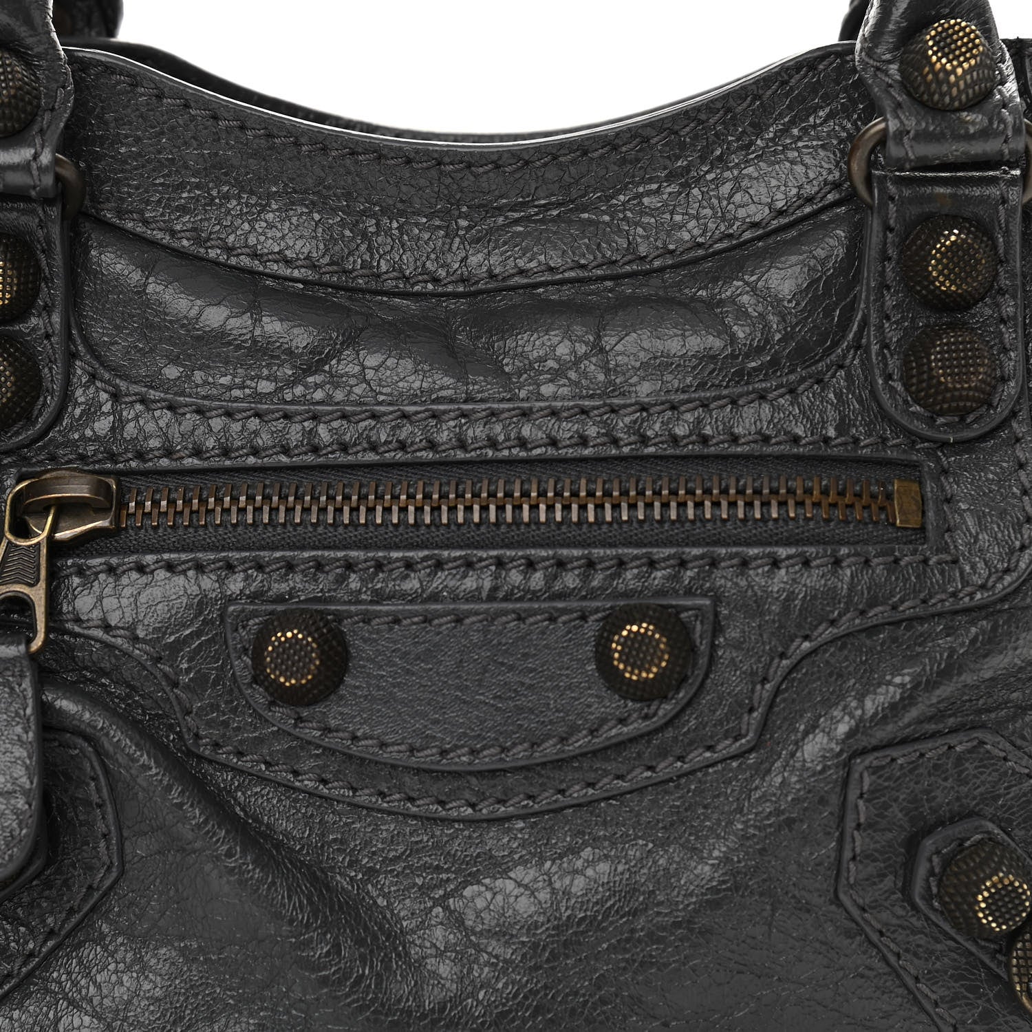 Balenciaga Agneau Giant 12 Gunmetal Hardware Mini City Gris Fossile 8 of 19