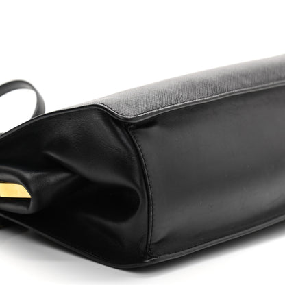 Prada Saffiano City Calfskin Light Frame Bag Black 9 of 14