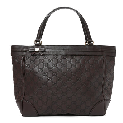 Gucci Guccissima Medium Mayfair Tote  Dark Brown 1 of 9