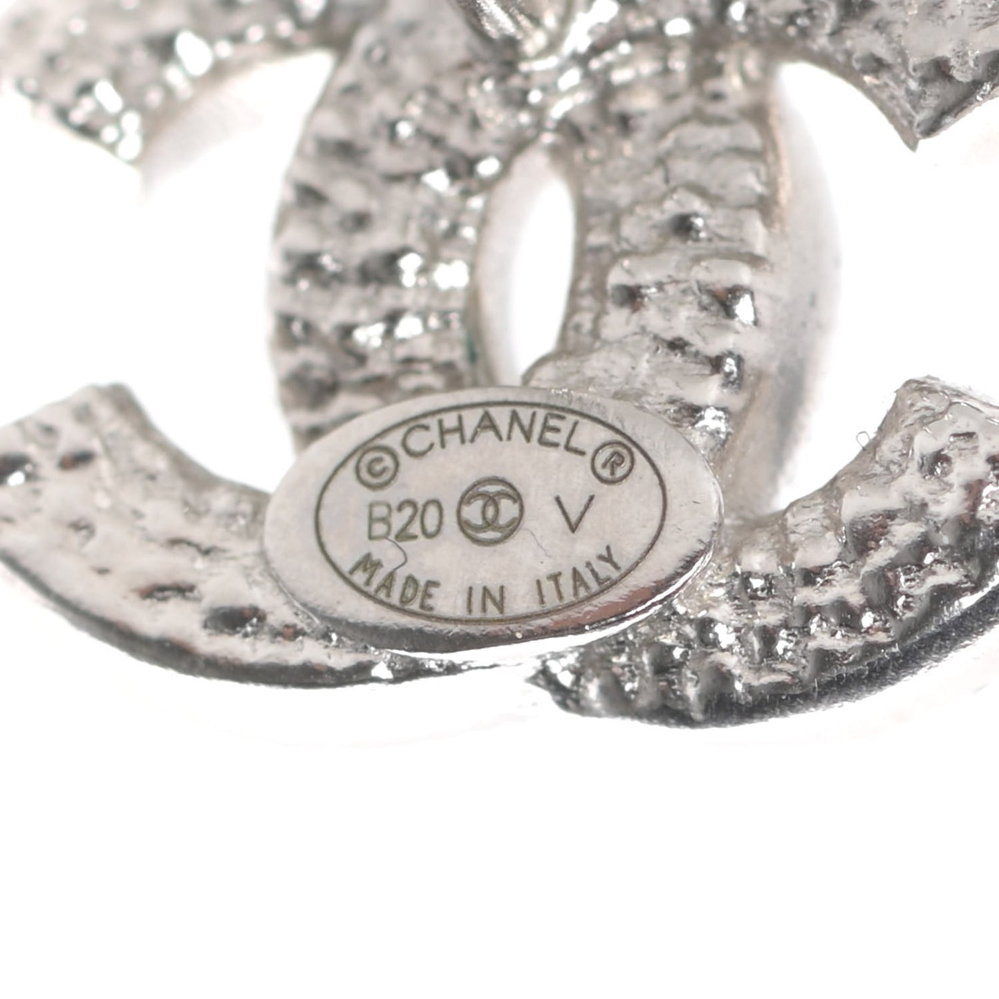 Crystal CC Earrings Silver