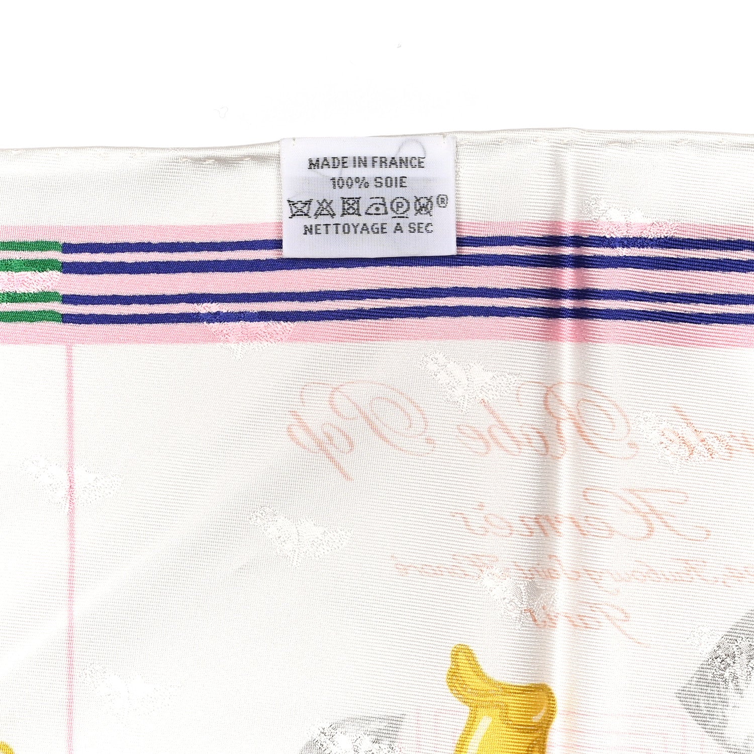 Hermes Silk Garde Robe Pop Charm Triangle Scarf 70 Multicolor White 6 of 6