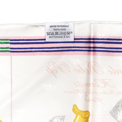 Hermes Silk Garde Robe Pop Charm Triangle Scarf 70 Multicolor White 6 of 6
