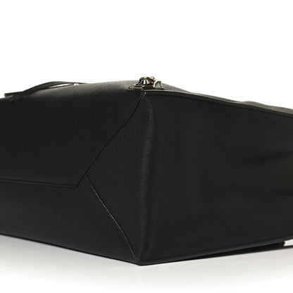 Balenciaga Grained Calfskin Silver Metallic Edge Hardware Papier A4 Tote Black 6 of 11