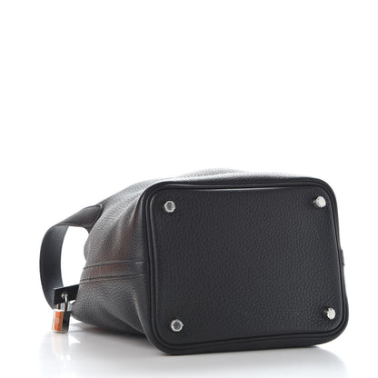 Hermes Taurillon Clemence Picotin Lock 18 PM Black 3 of 9