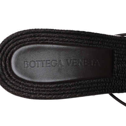 Bottega Veneta Raffia Elasticized Stretch Mule Sandals 38.5 Bitter Chocolate 7 of 7
