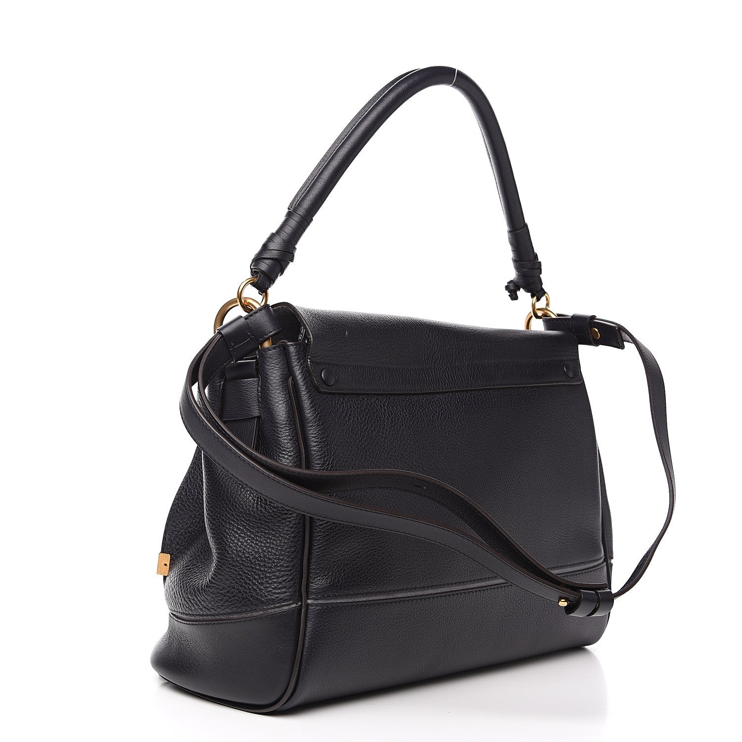 Chloe Calfskin Medium Owen Flap Bag Full Blue 2 of 9