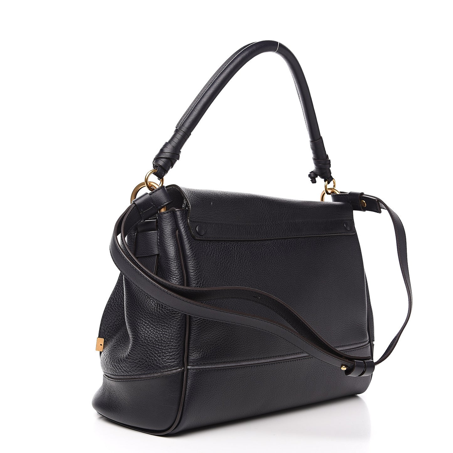 Calfskin Medium Owen Flap Bag Full Blue
