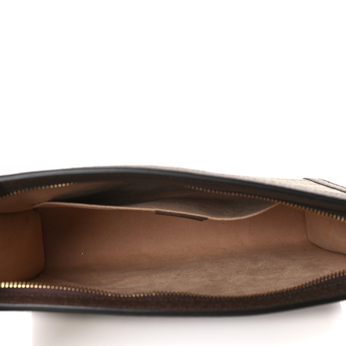 GG Supreme Monogram Web Ophidia Pouch Brown