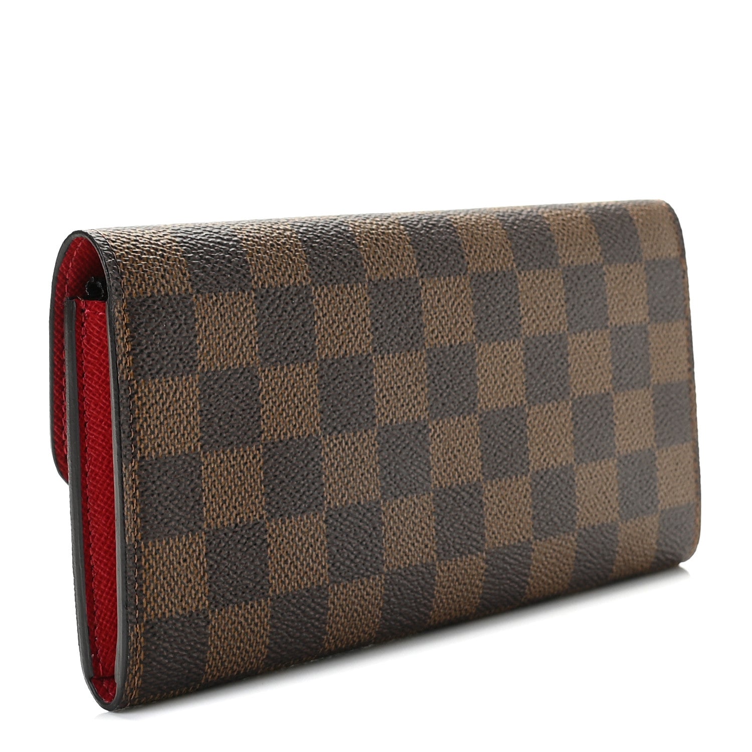 Louis Vuitton Damier Ebene Emilie Wallet Red 3 of 8