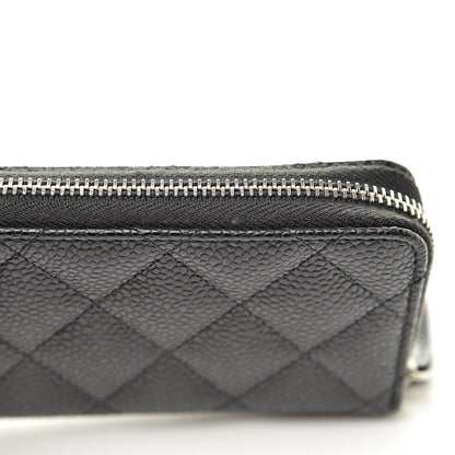 Chanel Caviar Quilted Zip Coin Purse Black 8 of 9