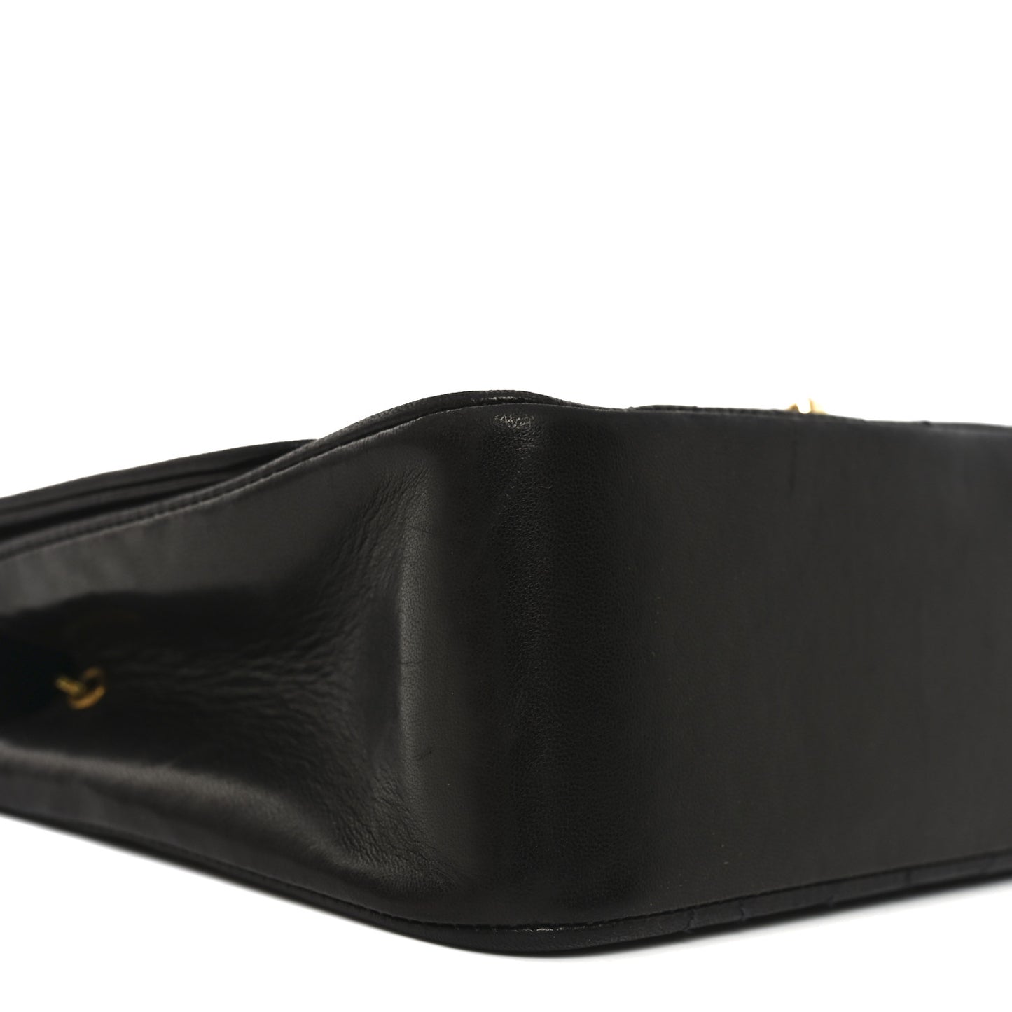Lambskin Quilted Small Single Flap Black
