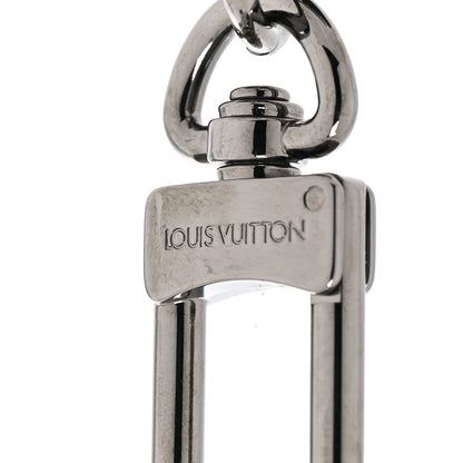 Louis Vuitton Calfskin LV Shape Dragonne Bag Charm Key Holder Black 3 of 3